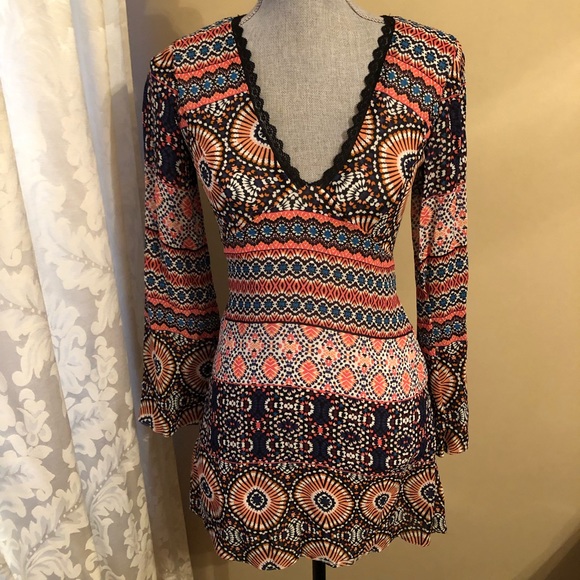 ASOS Skater Dress in Paisley Print with Lace Back - Picture 2 of 12